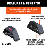 Curt GM Puck System 5th Wheel Legs - 2020 Chevrolet Silverado 2500HD / 3500HD