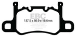 EBC 13-15 Porsche 911 (991) GT3 3.8L (Cast Iron Rotor Only) Bluestuff Rear Brake Pads