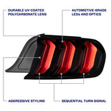 2015-2023 Ford Mustang LED Tail Lights Smoke (Pair) Form Lighting