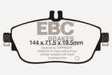 EBC 13+ Mercedes-Benz CLA250 2.0 Turbo Redstuff Front Brake Pads