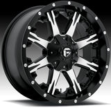 (Discontinued In stock. Last Set) (SET OF 4)Fuel Wheels Nutz Black Machined 6-Lug Wheel - 17x9 (04+ F-150)