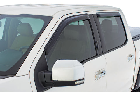 Stampede 2004-2015 Nissan Titan Crew Cab Pickup Tape-Onz Sidewind Deflector 4pc - Smoke