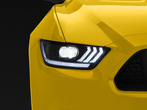 Raxiom Projector Headlights for OEM HID Bulbs; Black Housing; Clear Lens