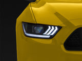 Raxiom Projector Headlights for OEM HID Bulbs; Black Housing; Clear Lens