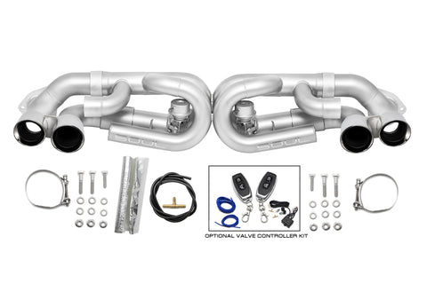 SOUL 12-16 Porsche 991.1 Carrera Base/S/GTS (w/ PSE) Valved Exhaust - Pol. Chrome Tips - Inc. VC