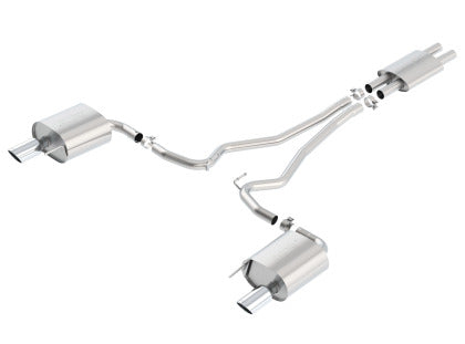 Borla SType Cat Back 15-17 Ford Mustang 3.7L V6 MT/AT 2.25in Pipe 4in Single Round Rolled Tips