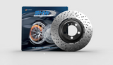 SHW 13-16 BMW M5 4.4L Right Front Cross-Drilled Lightweight Brake Rotor