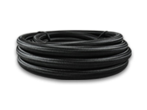 Vibrant -6 AN Black Nylon Braided Flex Hose With PTFE Liner (150 foot roll)